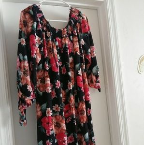 3/4 sleeve off shoulder summer dress
